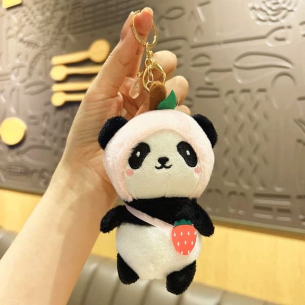 Hedelmäpanda-pehmonukke riipus VIHREÄ Green
