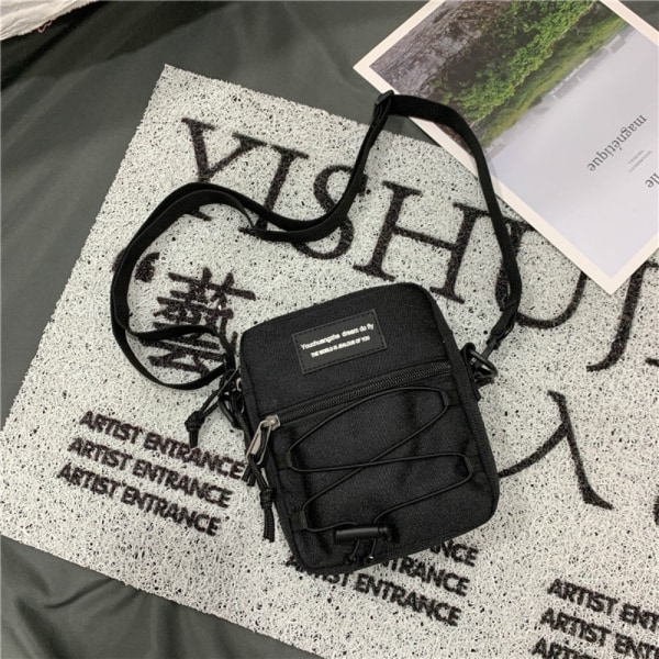 Multi-purpose Crossbody Bag Fashion Messenger Bag SVART Black