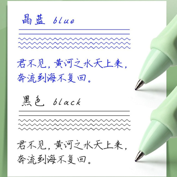 4 STK/Eske Sletbar Pen Gel Pen GRØN SORT Blæk SORT Blæk Green Black Ink-Black Ink