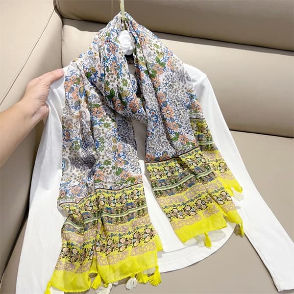 Sidenscarf Strand Sjal 2 2 2