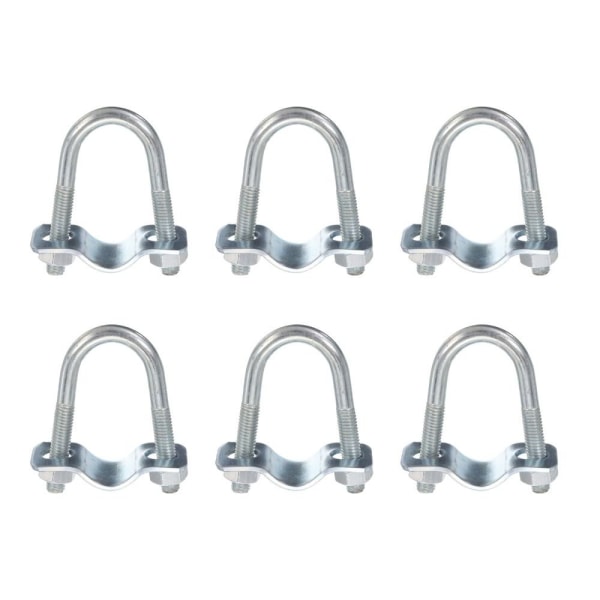 U-formad Rörklämma Galvaniserad kolstål Rörklämma 6ST 6ST 6pcs