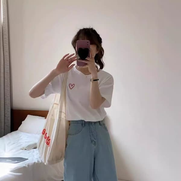 Kortærmet T-shirt Sommerbluse til Kvinder S S