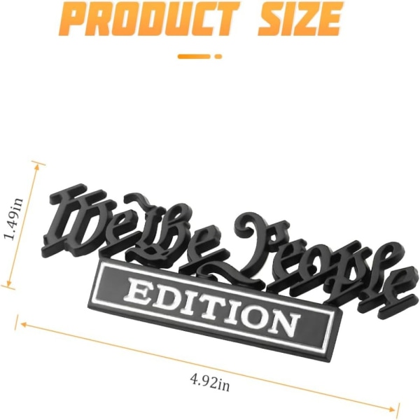 2 kpl We The People Edition -tunnuksia 3D-metallilogomerkkitarrat
