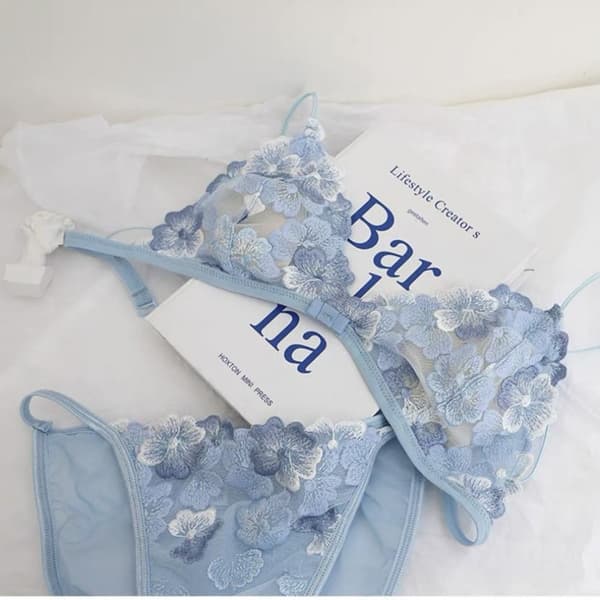 2 stk. fe-undertøyssett, blått 34/75AB Blue 34/75AB