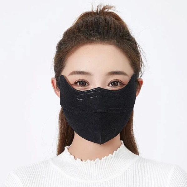 Cotton Woven Mask 3-lagers Tygmask SVART black