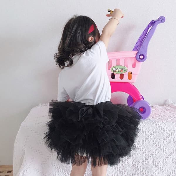 Tutu sommernederdele Tyldprinsessenederdele SORT 90CM black 90cm