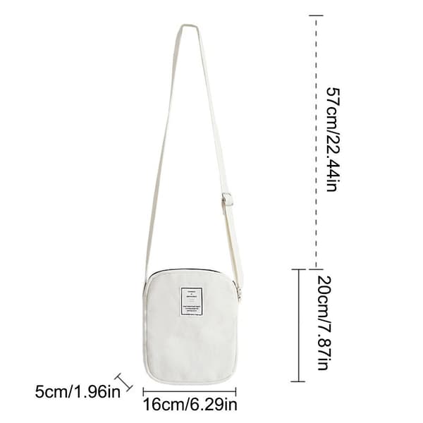 Canvas Telefon Taske Diagonal Taske SORT black
