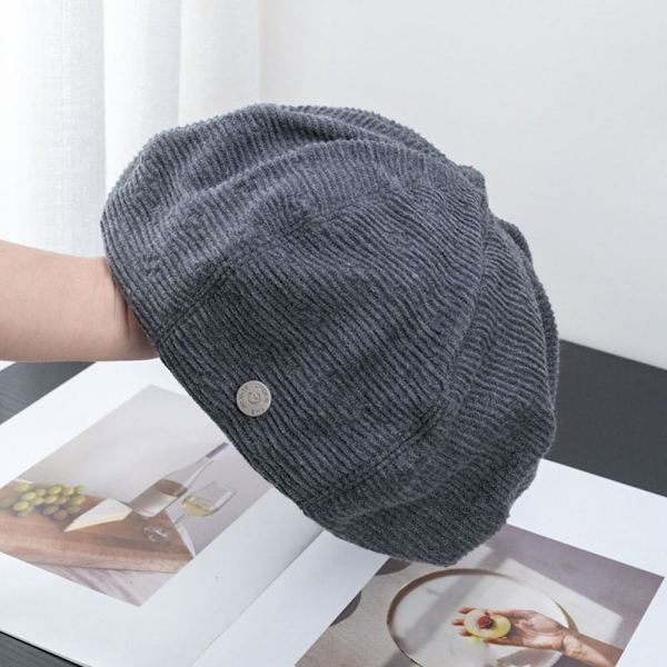 Dame Berets Vinterluer GRÅ Grey