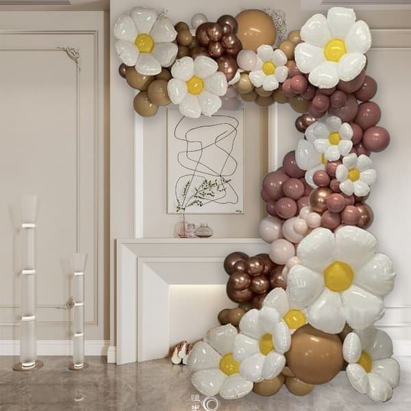 Boho Tusenfryd Ballong Garland Bue Sett