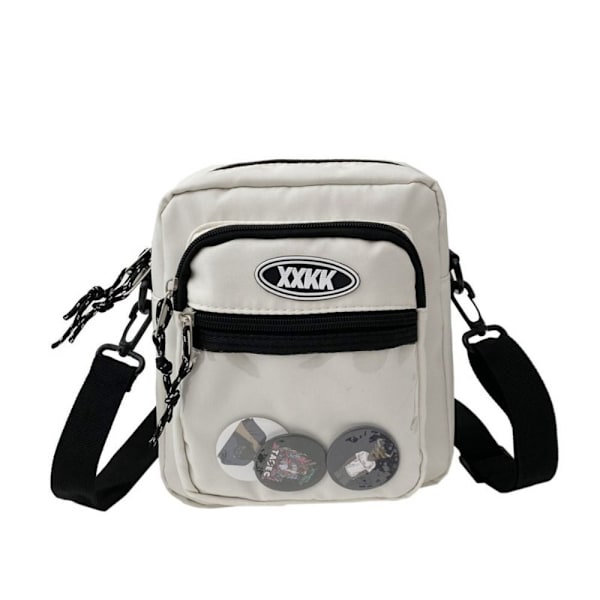 Canvas Olkalaukku Crossbody Laukku VALKOINEN White