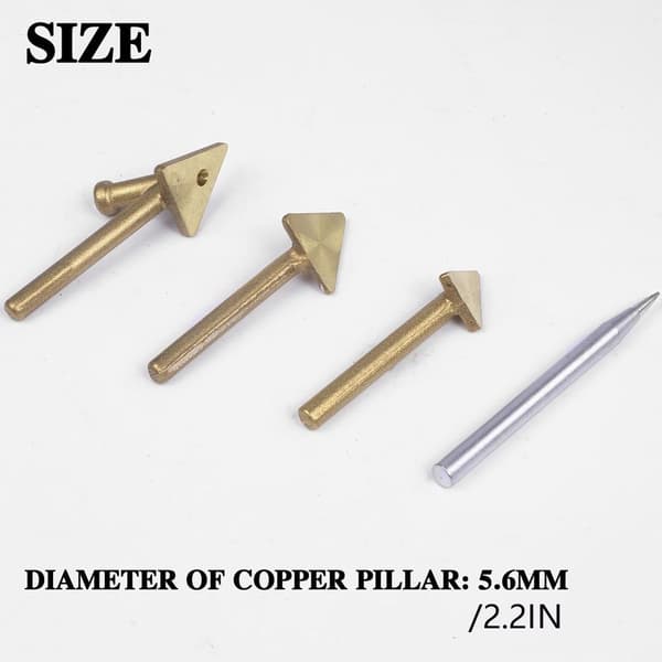 Loddebolt Pistol Tips Trekantet Kobberhode 2 STK 2 STK 2PCS