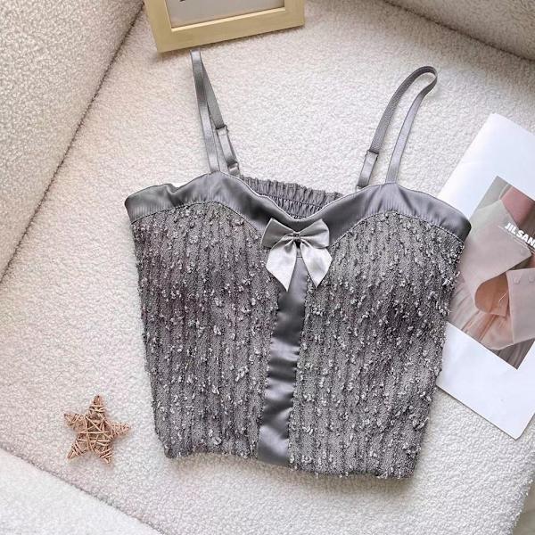 Bowknot Camisole ermeløse tanktops FARGE 4 FARGE 4 Color 4