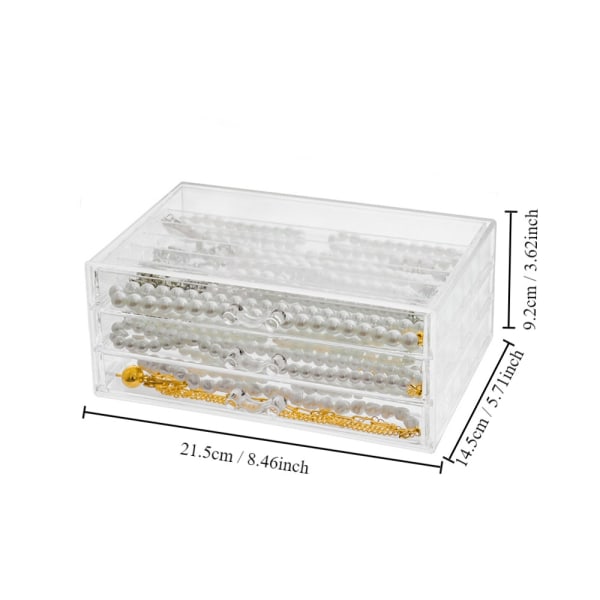 Halskæde Display Holder Halskæde Organizer Box 5 SKUFFE 30 5 Drawer 30 Girds