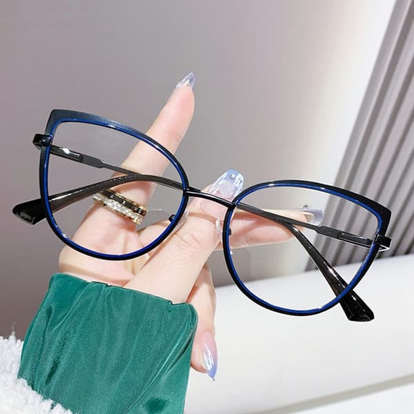 Firkantede briller med anti-blått lys, BLÅ Blue