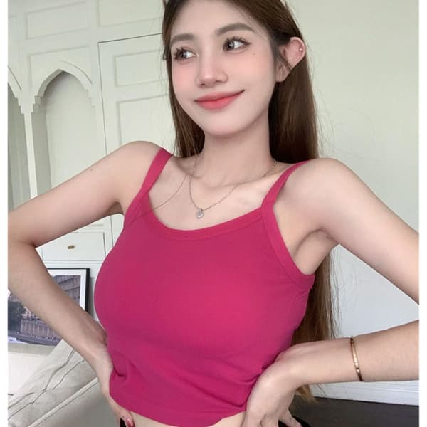 Linne Halter Crop Top VIT UNIFORM STORLEK White Uniform Size