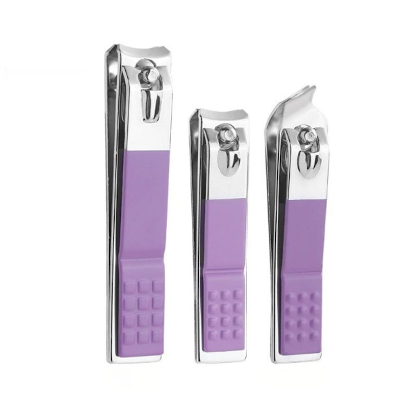 3ST Nagelklippare Manikyr Nagelklippare LILA Purple