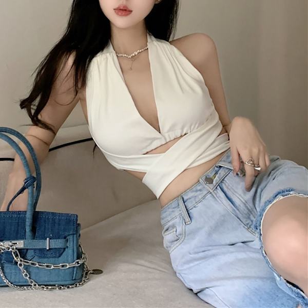 Cropped Top T-skjorte L L