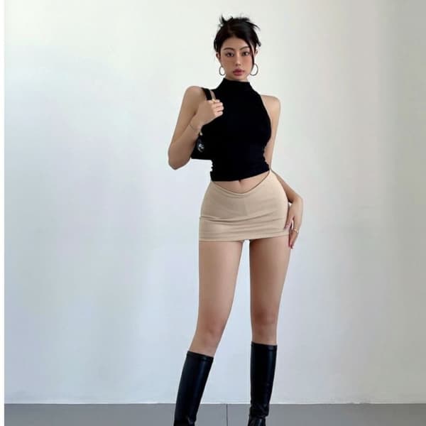 Package Hips Mini Nederdel Dame Mini Nederdel KAFFE S coffee S