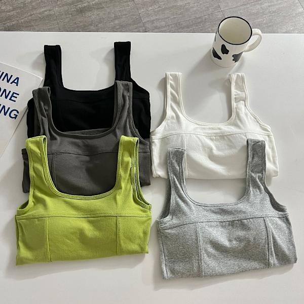 Slanke bunnoverdeler Sports Fixed Cup Vest LYS GRÅ light grey