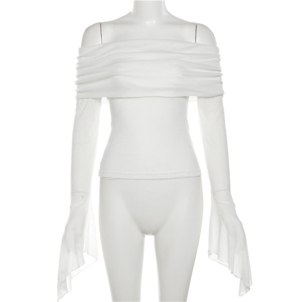 Langermede T-skjorter Cropped T-skjorte HVIT M White M