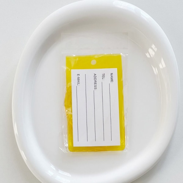 Kuffert PVC Bagagemærke Kuffert Boarding Pass GUL yellow