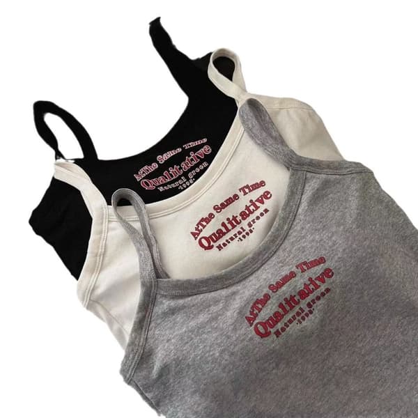 Tanktop Croptop LYSEGRÅ Light Grey