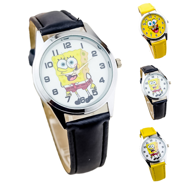 Spongebob Barnklocka för Barn Kvarts Klocka Barn Casual Cartoon Klockor Armbandsur Födelsedagspresenter B A