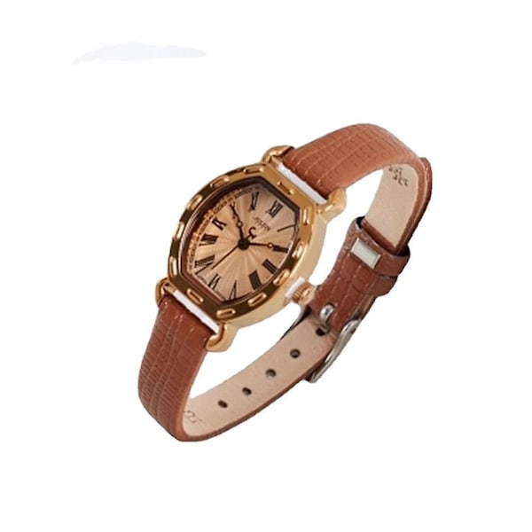 Rektangel Urtavla Kvinnor Armbandsur Mode Casual Damer Kvarts Klocka Silver Brown