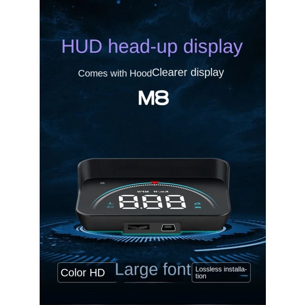Kampanj Grossist Bildelar OBD2 Hastighetsmätare Bil HUD Display Head UP Universal 3,5 tum M8 Bil HUD 3.5 Inch