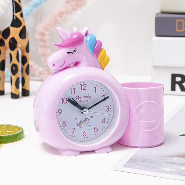 Barnväckarklocka Pedagogisk för barn Dag/Natt Lysande digital display Blandad flicka och pojke Batteridriven klocka Rosa