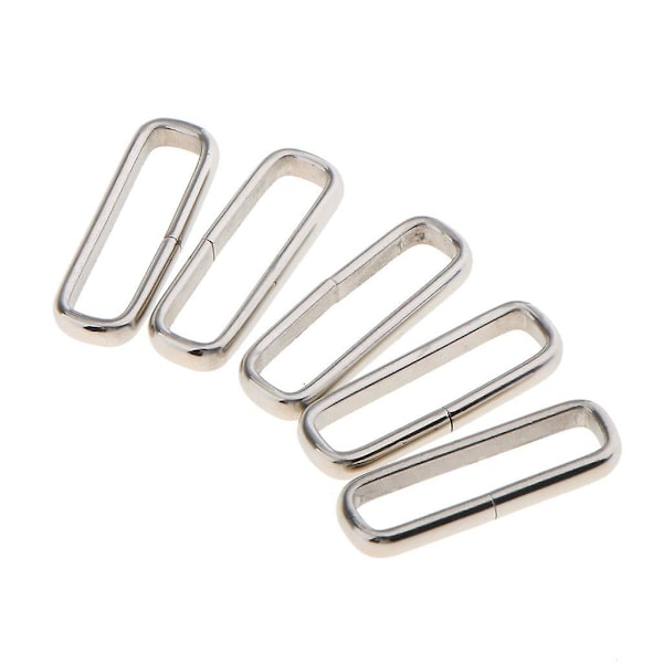 12X5 Bit Silver Rostfritt Stål Ringar Nylon Klocka Bandet Bälte Spänne 18Mm