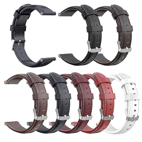 24 Mm Klockarmband I Äkta Läder Som Ersättning För Suunto 9, D5i Och D5 White