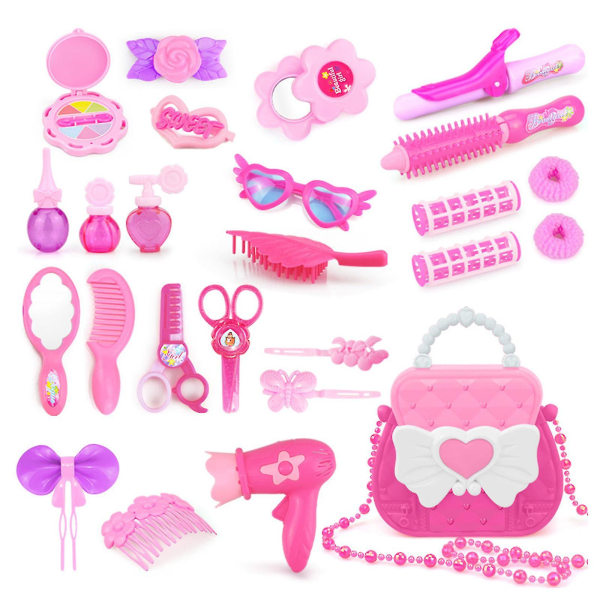 TG sminkleksaker dress-up leksaker barn kosmetika set flicka lek hår tunn skönhet prinsessa bord barngåva