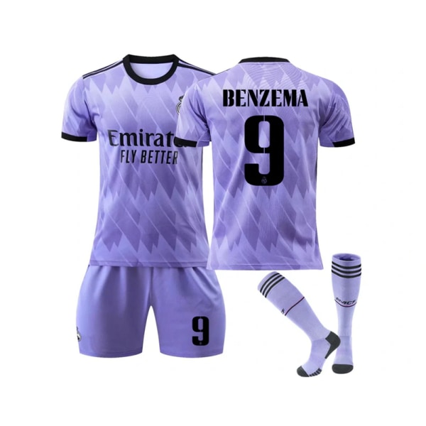 Real Madrid borta lila Benzema nr 9 tröja Vinicius Modric 21 Rodrigo fotbollströja 18