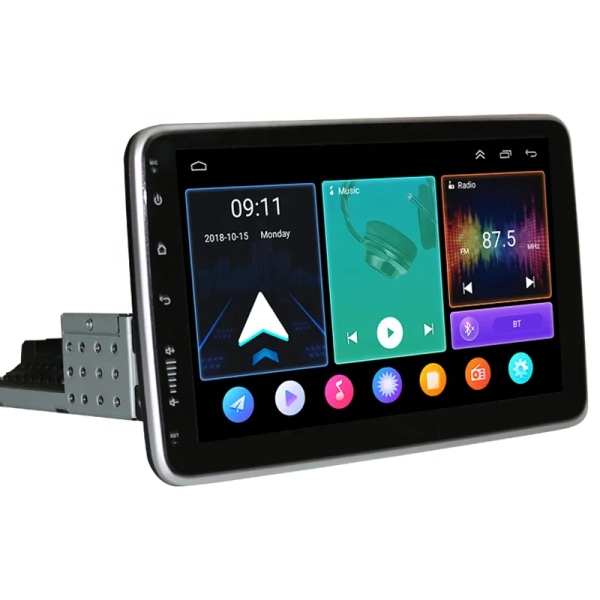 360 graders roterande bil Android-skärm Ljud Stereosystem Dsp Bt Gps Navi Autoradio 10,1 tum 1 Din Monitor Android Car Radio