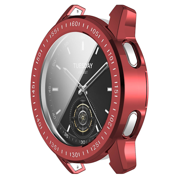 För Xiaomi Klocka S3 Tpu Klocka Skyddsfodral Electroplating Anti-Drop Covere Red Xiaomi Watch S3