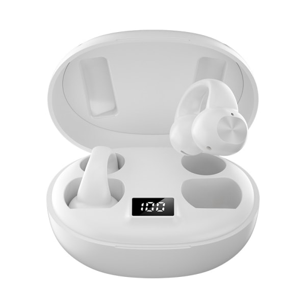 Öronklämma benledningshörlurar Trådlösa Bluetooth öronklämma benledningsöppna hörlurar (vita)