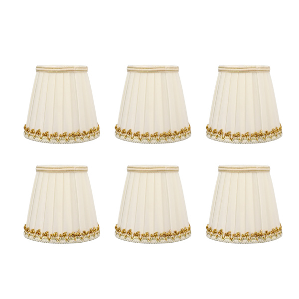 6 st små lampskärmar säkra mjuka enkel installation modern lätt bordslampskärm för E14 glödlampa sovrum hotell