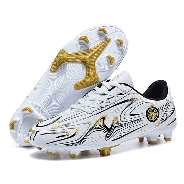 Pojkar Flickor Fotbollsskor Halkfria Fotbollsskor Klossar Gräs Fotbollssneakers 2kr158 Platinum 39 White Moon 39