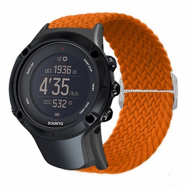 För Suunto Ambit3/Ambit2/Ambit Flätat Nylon Klockarmband Justerbar Handledsrem Orange Style G Suunto Ambit 3