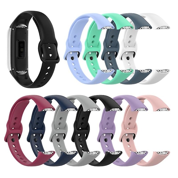 Silikon Ersättning Klockarmband Justerbar Rem Kompatibel Samsung Galaxy Fit Sm-R370 Vit