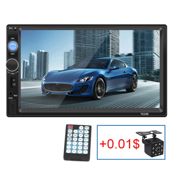 7-tums pekskärm Mobiltelefon Interconnection Bil MP5-spelare med FM/ USB/TF/AUX mp5 bilskärm med backkamera Car Video+Rear View Camera