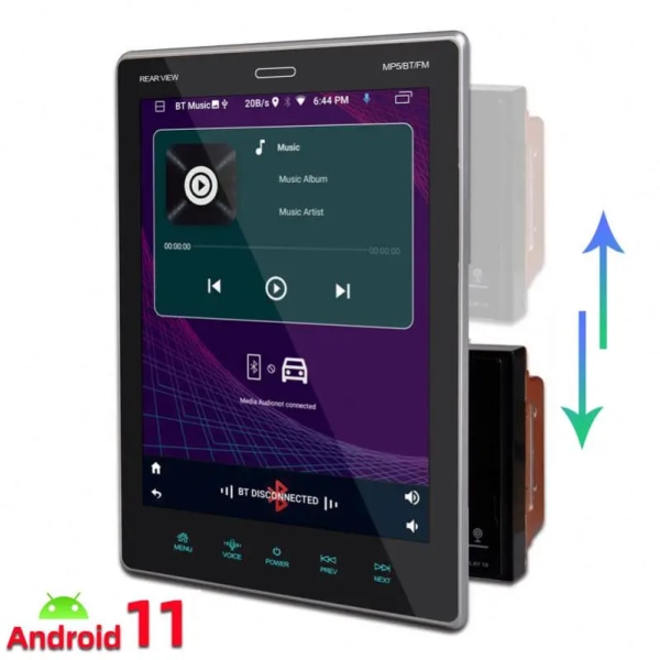 Bil Multimedia DVD-spelare Vertikal pekskärm GPS Navigator Monitor Bilstereo 2 Din android 11 Bilradio
