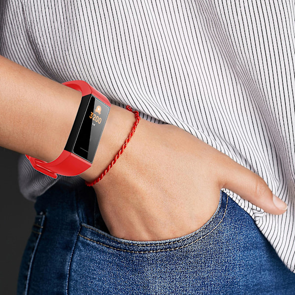 Handleds Klockorrem För Redmi / För Xiaomi Mi Band 4C Förtjockad Säker Tpu Ersättningsband Smart Armbandsur Remp Nude & Pink