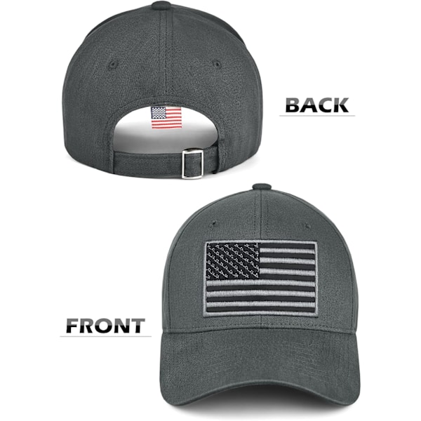 2-pack amerikansk flagga keps för män, kvinnor. Låg profil USA Plain Dad Hat