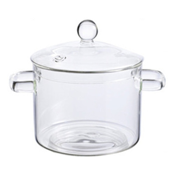 Glasgrytor för spishällar - Tjockare och tyngre - Uppgraderad glasgryta för öppen eld och gasspisar - 1500ml 1900ml