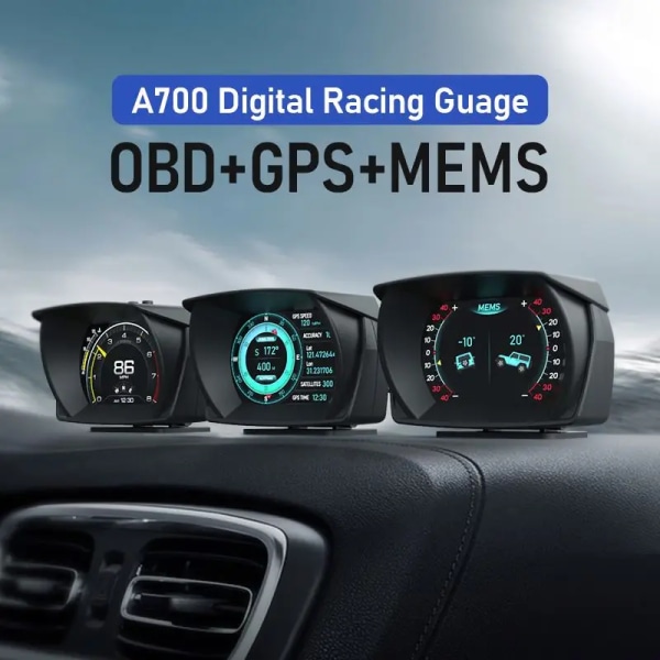 Biltillbehör Larm Hastighetsmätare Gps Hud Auto Meter G Digital Varvräknare Auto Car Hud 3.5 Inch