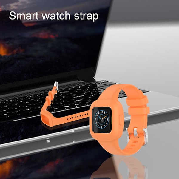 Bärbar Justerbar Mjuk Silicone Barn Watch Band För Garminfit Jr.3 Vivofit Jr.3 Orange