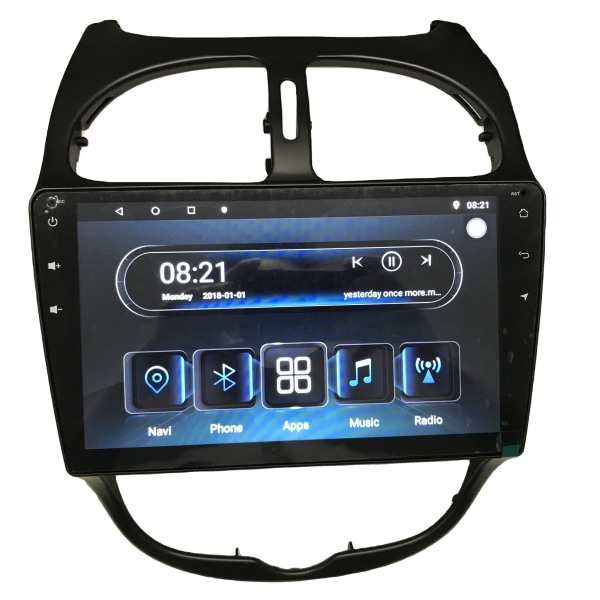 XinYoo Privat Display Android GPS WIFI Radio Mirror Link för Peugeot 206 Bilradio DVD MP5-spelare billjudspelare 2G+16G