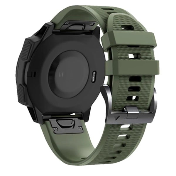 Klockband 22Mm Snabbkoppling Mjuk Silikon Smart Klocka Armband Ersättning Kompatibel Garmin Fenix 7X 6 5. X Plus Army Green